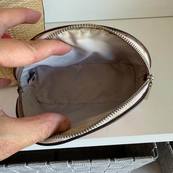 Kate Spade Straw Tote Bag with Strawberry Wristlet and Cosmetic Pouch Set - Picture 4 of 12